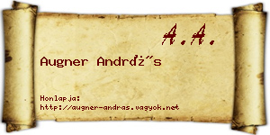 Augner András névjegykártya